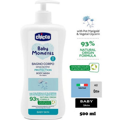 CHICCO Baby Moments Body Wash Protection 500ml Sabun Badan Bayi 500 ml I4693