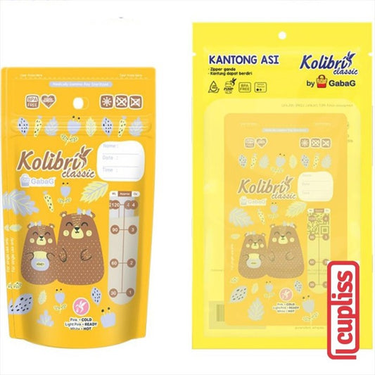 Gabag Kolibri Kantong ASI Classic 120ml Honey Bear 30pcs