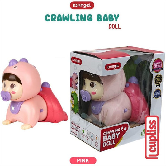IQANGEL Crawling Baby Doll Mainan Boneka Bayi IQ Angel Pink 0709