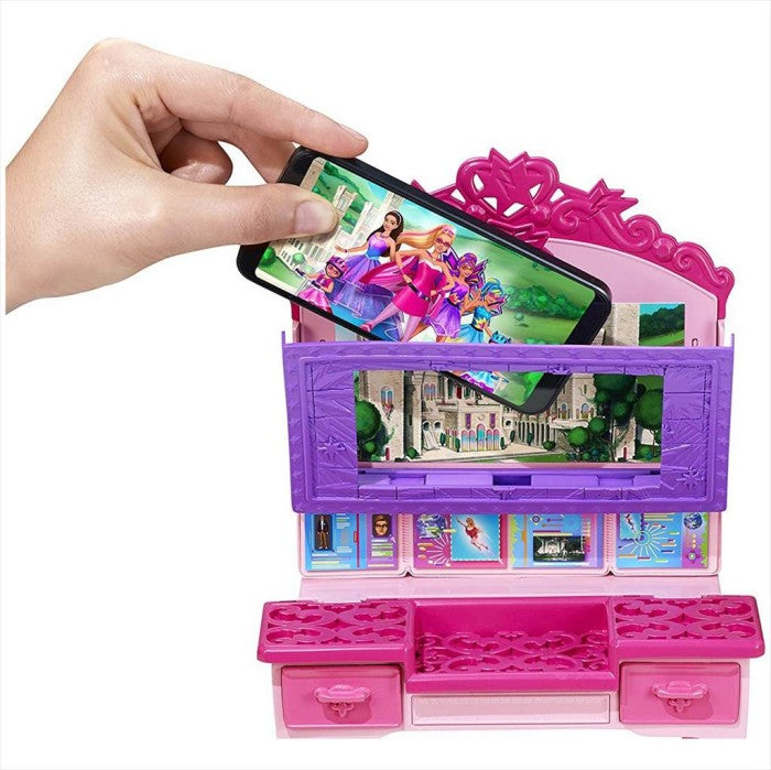 BARBIE CDY64 Vanity Set Doll Princess Power Superhero Boneka Anak