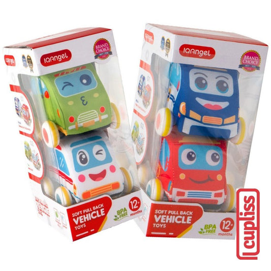 IQANGEL Soft Pull Back Vehicle Toys 2 Pcs IQ0203 Mainan Mobil Anak IQ Angel
