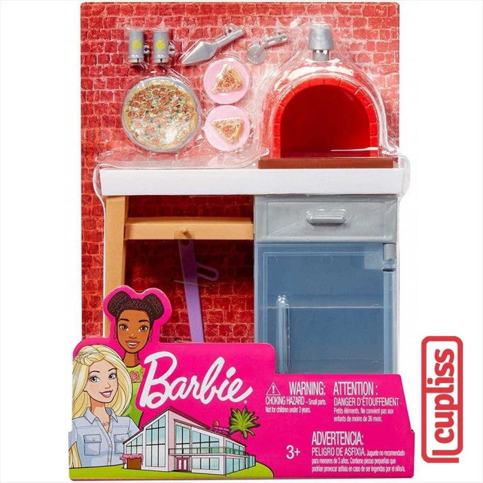 BARBIE FXG37 Accessory Mattel Furniture Outdoor - Brick Oven Pizza