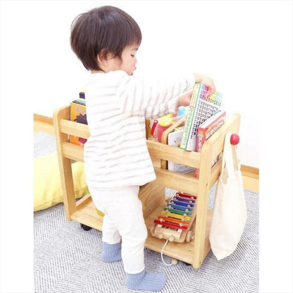 Yamatoya Buono Amice Book Wagon Rak Buku Anak Natural