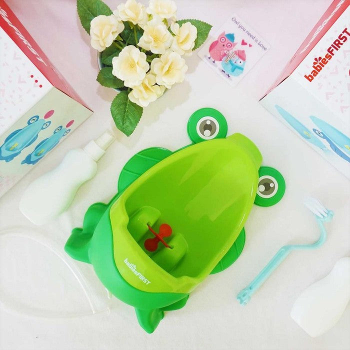 BabiesFIRST Kids Training Urinal 2in1 Green Mini Toilet Anak Pispot