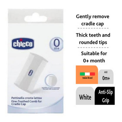 CHICCO Weaning Fine Toothed Comb for Cradle Cap 0M+ Sisir Halus Bayi