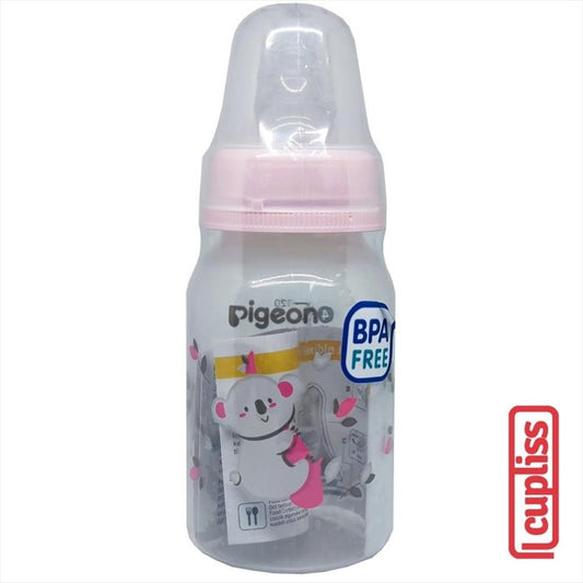 PIGEON Bottle PP RP Slim Neck Peristaltic 120 ml Pink Cap Botol Susu