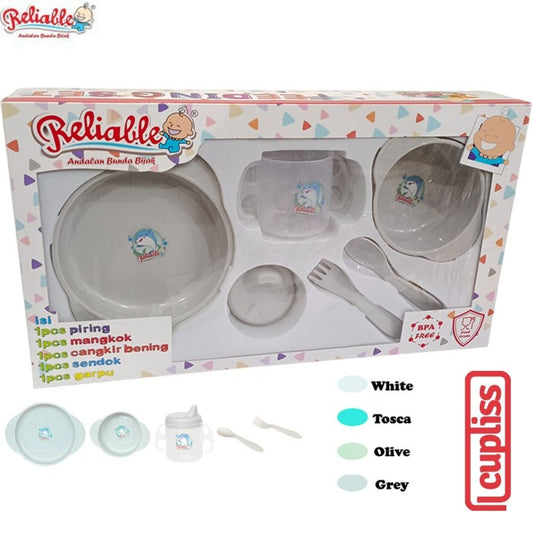 Reliable Feeding Set Tempat Makan Besar Bayi Kemasan Box 5001