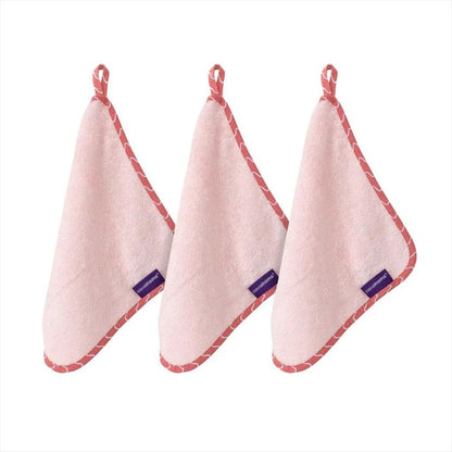 ClevaMama Bamboo Washcloth Baby 3 pcs Pink Stripe Lap Muka Bayi