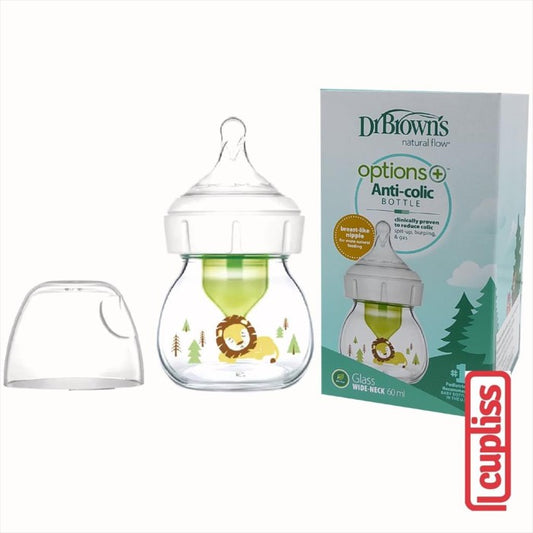Dr Brown Glass Wide Neck 60ml Baby Bottle Botol Susu 60 ml