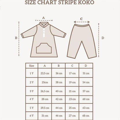 Little Palmerhaus Stripe Koko Koala Grey Baju Koko Anak