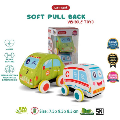 IQANGEL Soft Pull Back Vehicle Toys 2 Pcs IQ0203 Mainan Mobil Anak IQ Angel