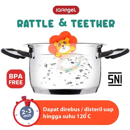 IQAngel Rattle Teether Toy Elephant Banana Mainan gigitan Bayi