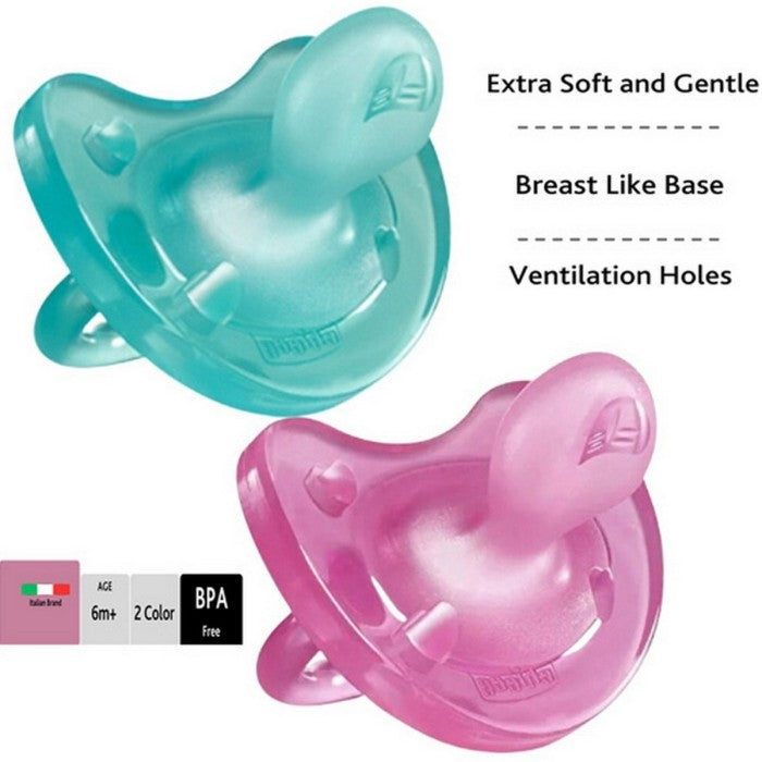 CHICCO Physio Soft Soother Silicone 6-16m Dot Botol Susu Bayi