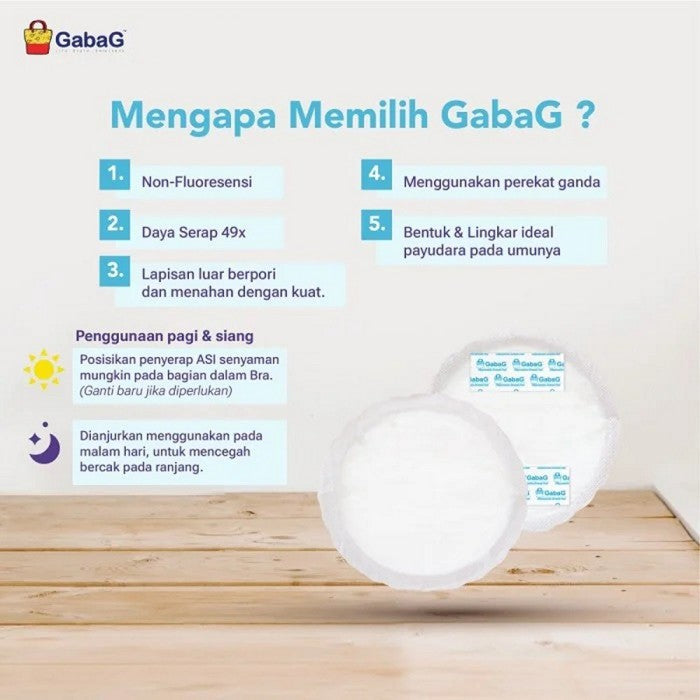 GABAG Breast Pads Classic Disposable 56pcs Breastpad