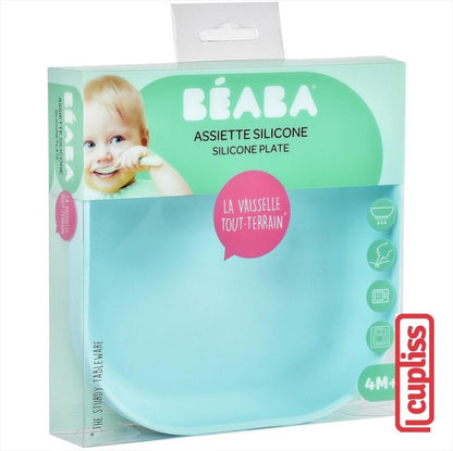 BEABA Silicone Suction Plate 122201 Blue Piring Makan Anak