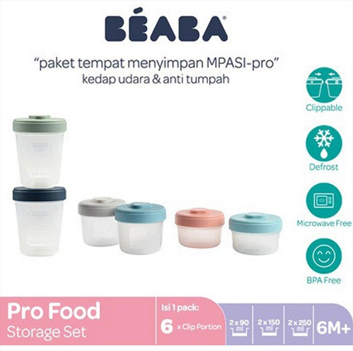 BEABA Food Meal Storage Pro Set 6 Wadah MPASI