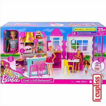 Barbie Cook n Grill Restaurant HBB91 Boneka Barbie