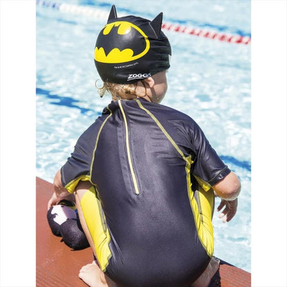 Zoggs Junior Silicone Cap 123382 Batman 3D Topi Renang XAU74