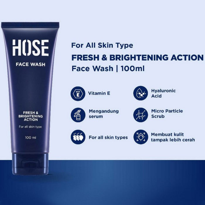 Hose Face Wash Fresh Brightening Action 100ml Sabun Cuci Muka 100 ml