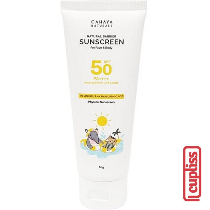 Cahaya Naturals Physical Sunscreen SPF 50+ 4x Barrier Protection Sunblock