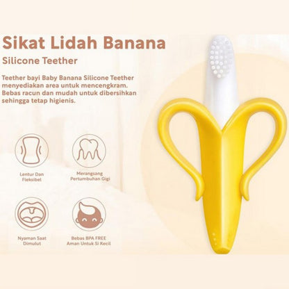 Reliable Banana Toothbrush 8861 Silicone Gigitan Bayi Teether