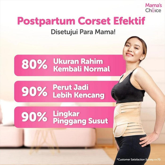 L - Mama's Choice Postpartum Corset Gurita Korset Melahirkan Cream