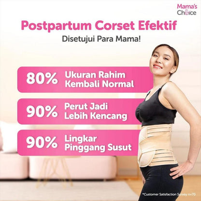 L - Mama's Choice Postpartum Corset Gurita Korset Melahirkan Cream