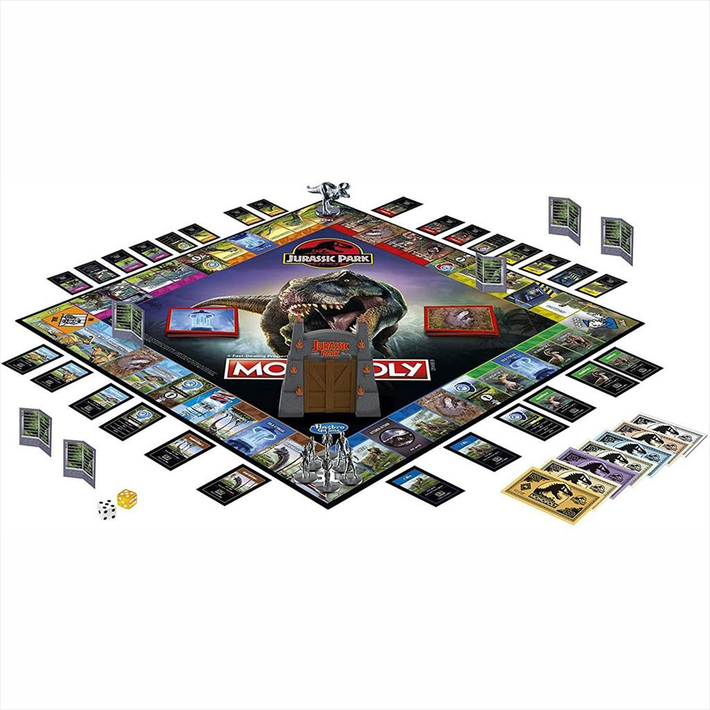 Hasbro Board Game F1662 Monopoly Jurassic Park Permainan Papan