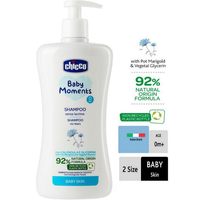 CHICCO Baby Moments Shampoo Baby Skin 500ml Shampo Bayi 500 ml G5676