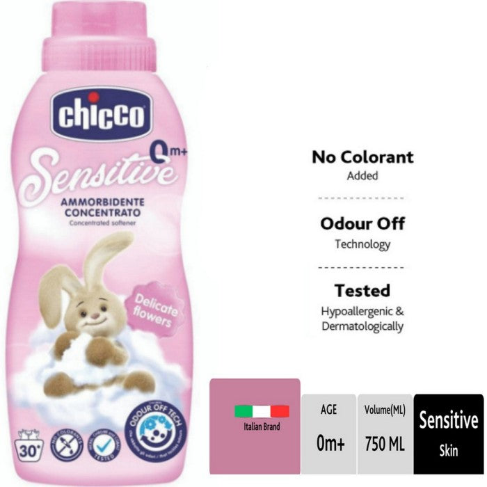 CHICCO Concentrated Softener Delicate Flowers 750 ml Bottle Pelembut Pakaian Bayi 750ml