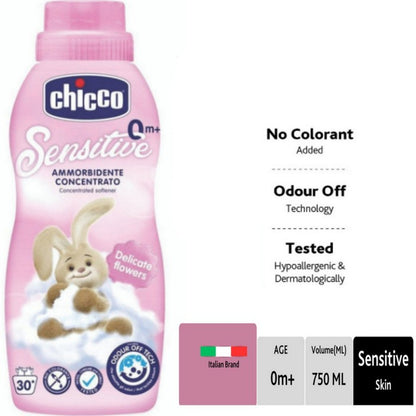 CHICCO Concentrated Softener Delicate Flowers 750 ml Bottle Pelembut Pakaian Bayi 750ml