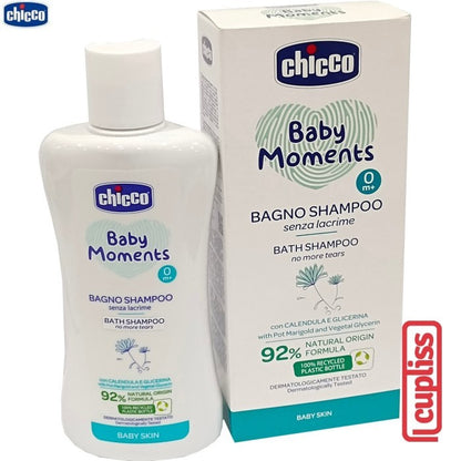 CHICCO Baby Moments Bath Shampoo Baby Skin 200ml Sampo Mandi Bayi 200 ml 10590