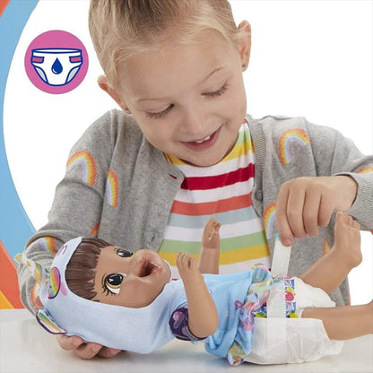 BABY ALIVE Tinycorn Panda Unicorn Brown Boneka Hasbro E9422