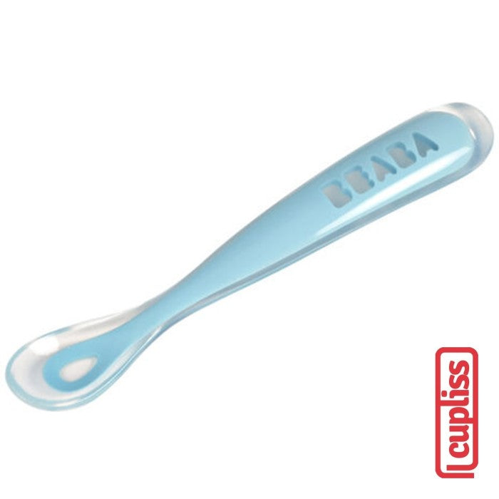 BEABA Ergonomic 1st Age Spoon Blue Sendok Makan