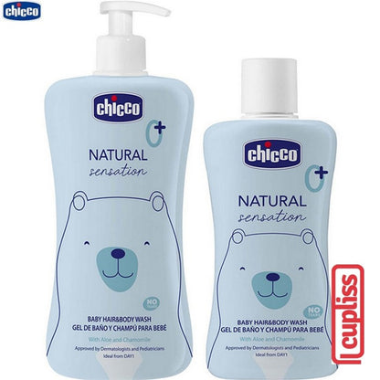CHICCO Natural Sensation Baby Hair Body Wash Sabun Shampo Bayi D4051