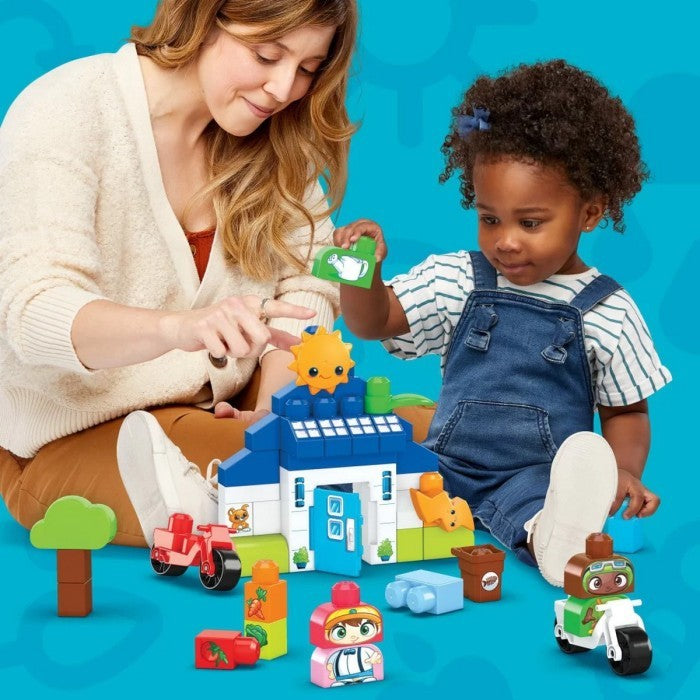 Fisher Price HCG36 Mega Bloks Green Town Build n Learn Eco House