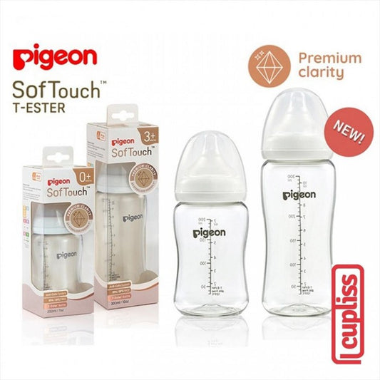 PIGEON T-Ester Wide Neck 200ml 300ml Bottle Peristaltic Botol Susu
