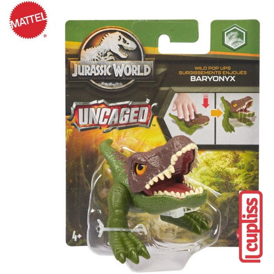 Mattel Jurassic World HLN72 Uncaged Wild Pop Ups Baryonyx Green Toys HFR10