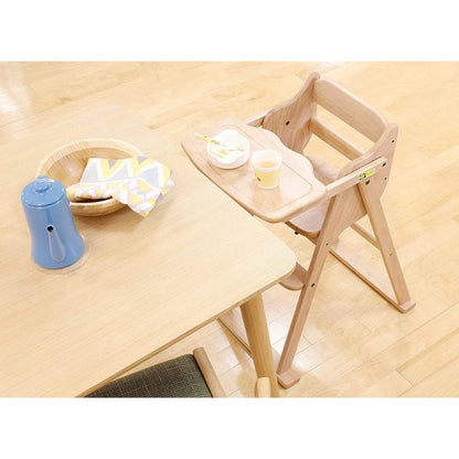 Yamatoya Tatameru Table HighChair Light Brown Kursi Makan Bayi