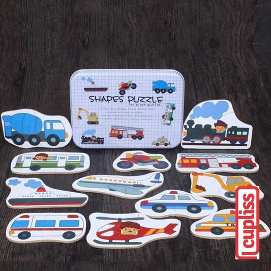 Shapes Puzzle Vehicle Mainan Edukasi Anak