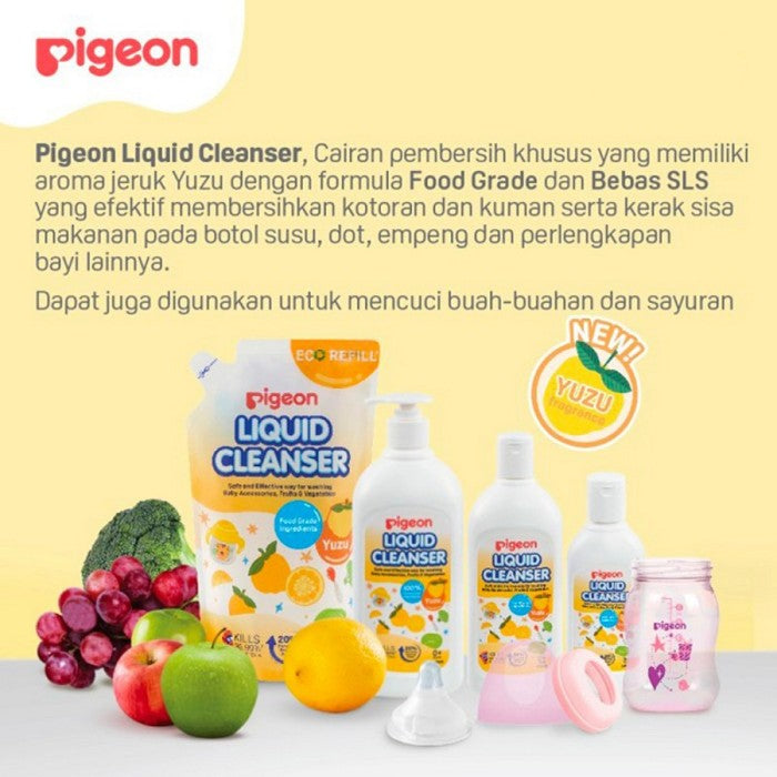 PIGEON Liquid Cleanser Yuzu 650ml Refill Sabun Cuci Botol Bayi
