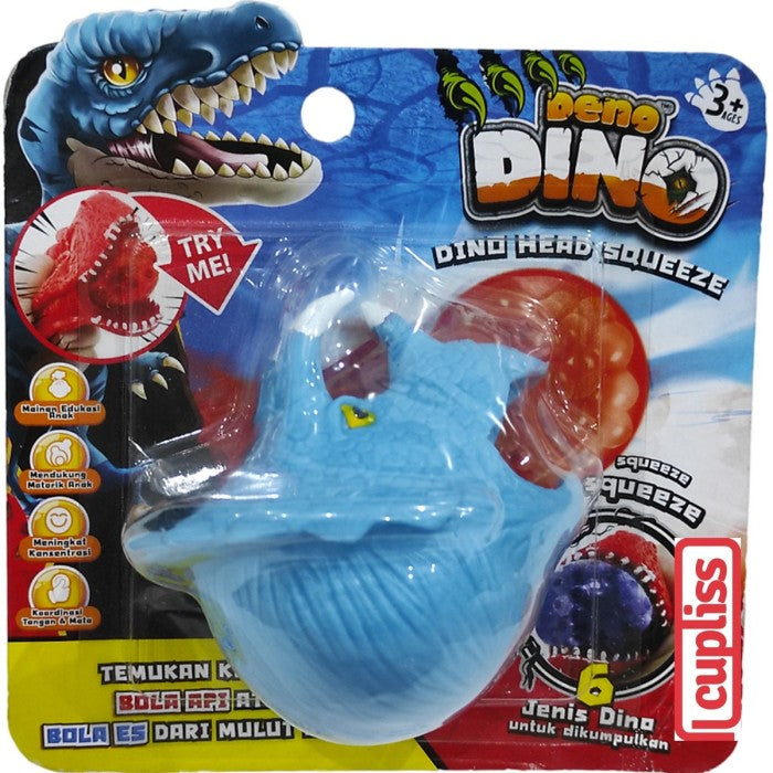 Deno Dino Head Squeeze VR419 Mainan Pencetan Anak