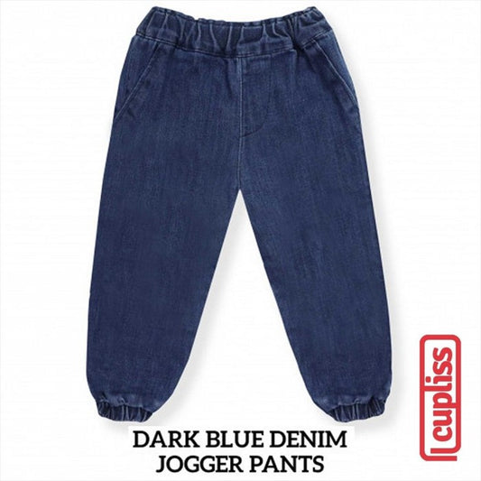 Dark Blue Little Palmerhaus Jogger Denim Celana Anak