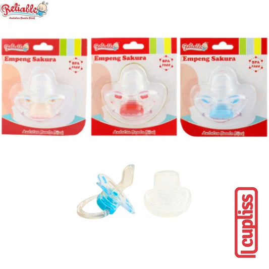 Reliable Empeng Sakura Dot Bayi Gepeng Pacifier 1pcs 8807