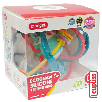 IQANGEL Ecognaw Silicone Teether Ring IQ0104 Mainan Gigitan Bayi IQ Angel