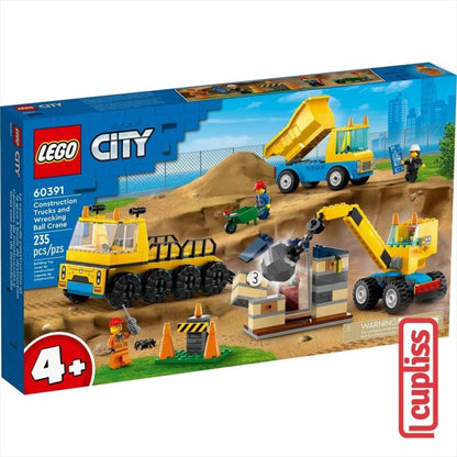 LEGO City 60391 Construction Trucks and Wrecking Ball Crane