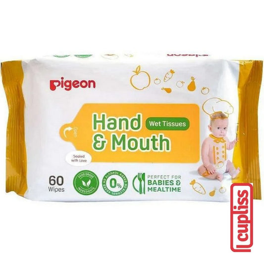 PIGEON Wet Tissue Hand and Mouth Wipes Refill 60s Tisu Basah 60 s
