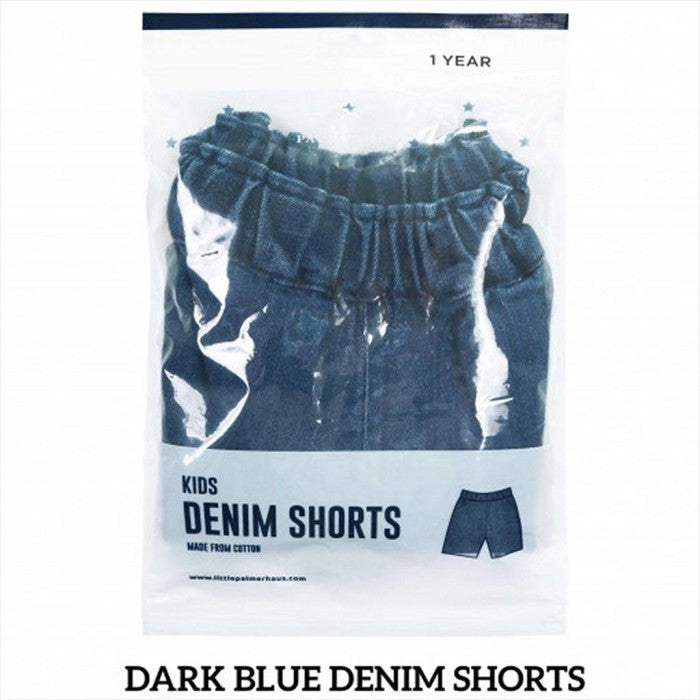 Dark Blue Little Palmerhaus Shorts Denim Celana Anak