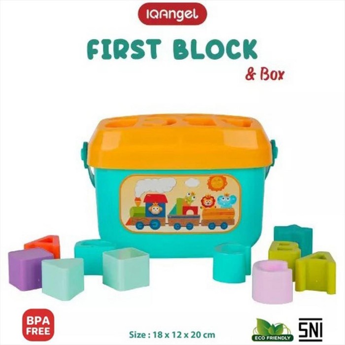 IQANGEL First Block & Box Mainan Balok Susun Anak IQ Angel 0218