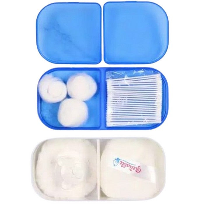 Reliable Tempat Bedak Bayi Double Susun Storage Cotton Ball Buds 10400